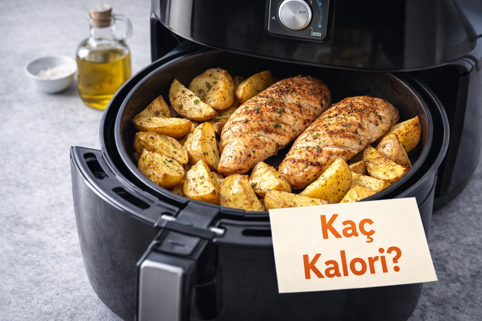 Ev Yapımı Airfryer Tavuk ve Patates Kaç Kalori?