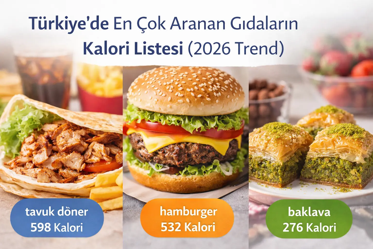Türkiye’de En Çok Aranan Gıdaların Kalorisi (2026)